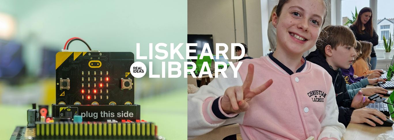 Children on computers at Liskeard Library