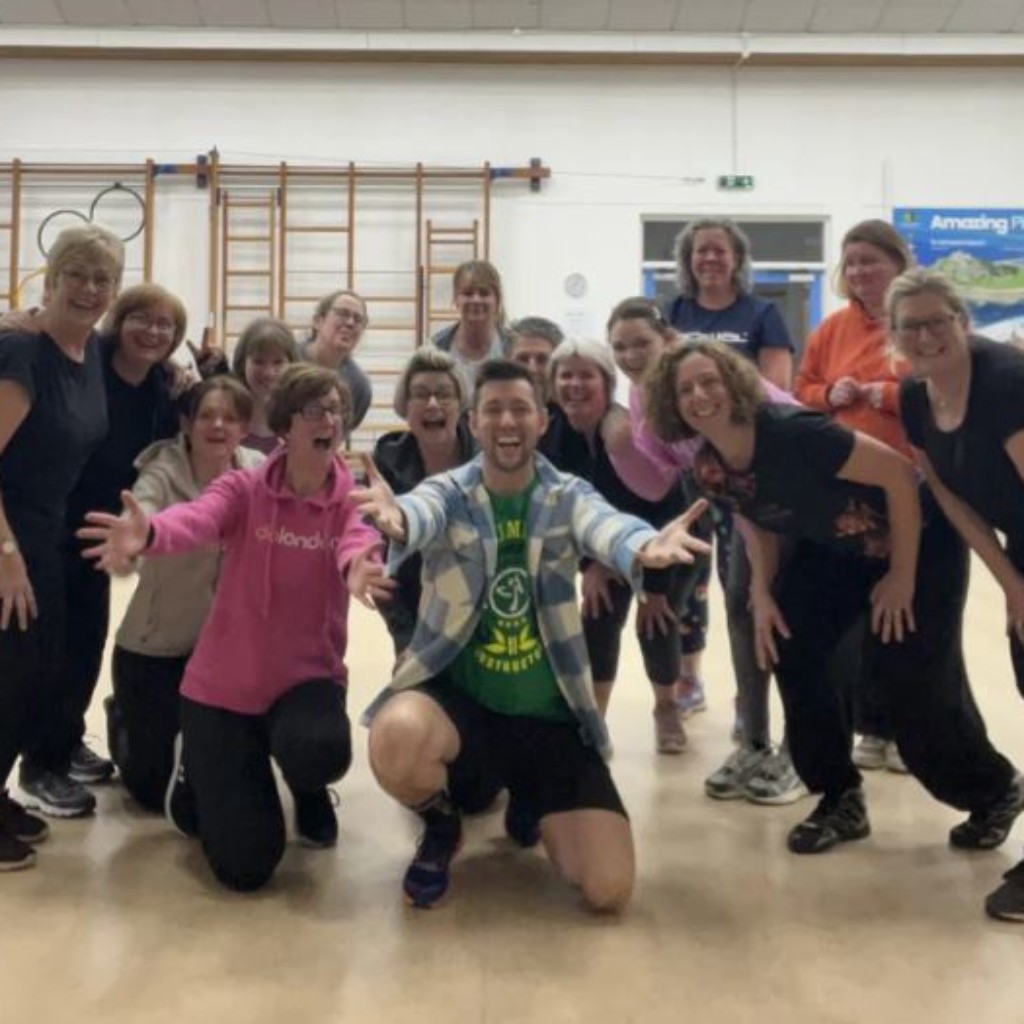 Group of people at an exercise class
