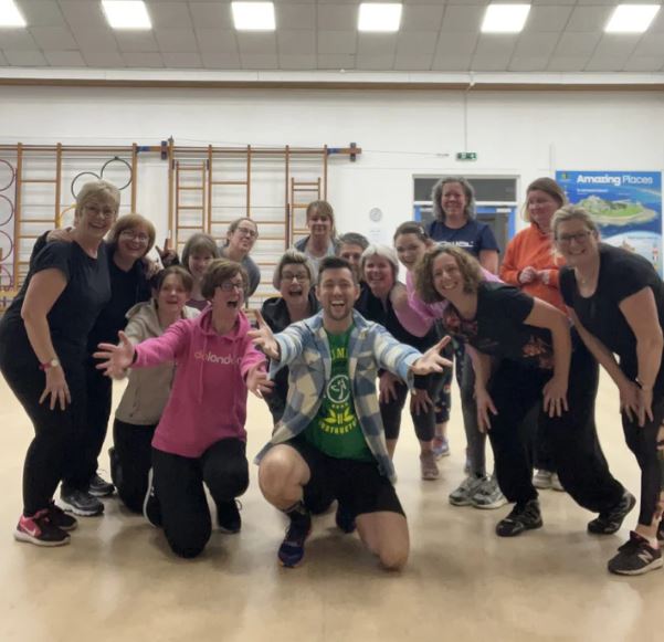 Group of people at an exercise class